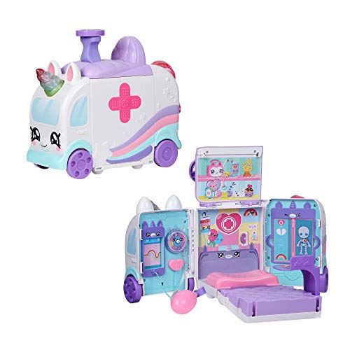 Kindi Kids Hospital Corner Unicorn Ambulance Play Set - Includes Shopkins Accessories