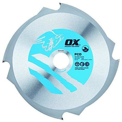 OX Fibre Cement Cutting Blade - 4 Teeth - 216/30mm