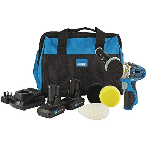 Draper Storm Force&#174; 10.8V Power Interchange Mini Polisher Kit (+2x 4Ah Batteries, Charger and Bag)