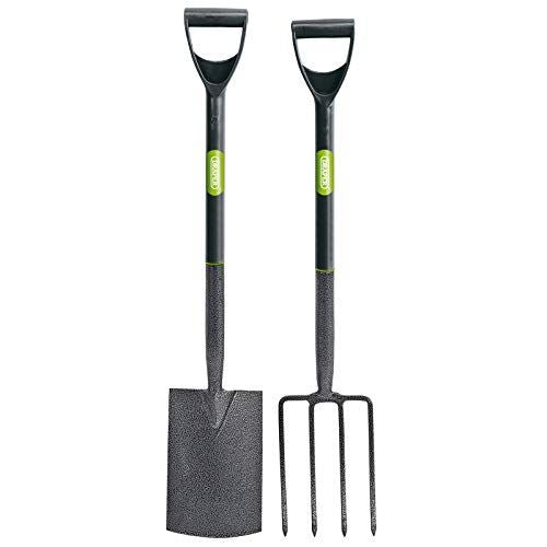 Carbon Steel Garden Fork and Spade Set