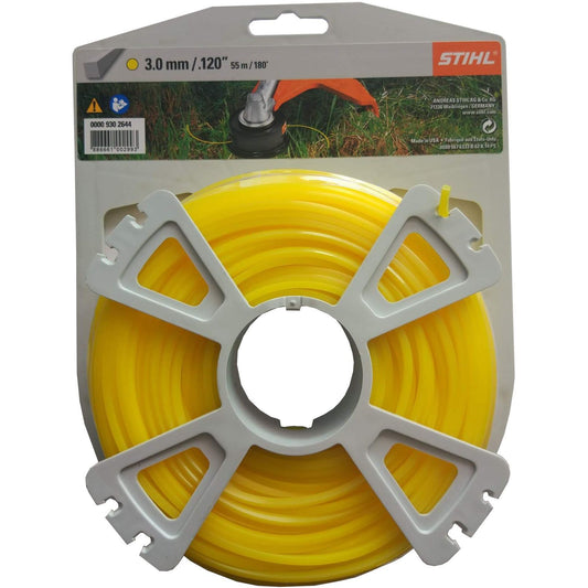 Stihl 3.0mm Square Yellow Mowing Line 53m 00009302644