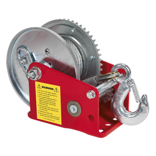 Geared Hand Winch with Brake & Cable 540kg Capacity