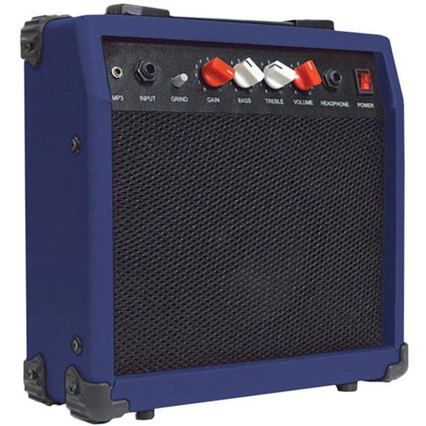 Johnny Brook Standard Guitar Kit with 20W Colour Coded Combo Amplifier (Blue)