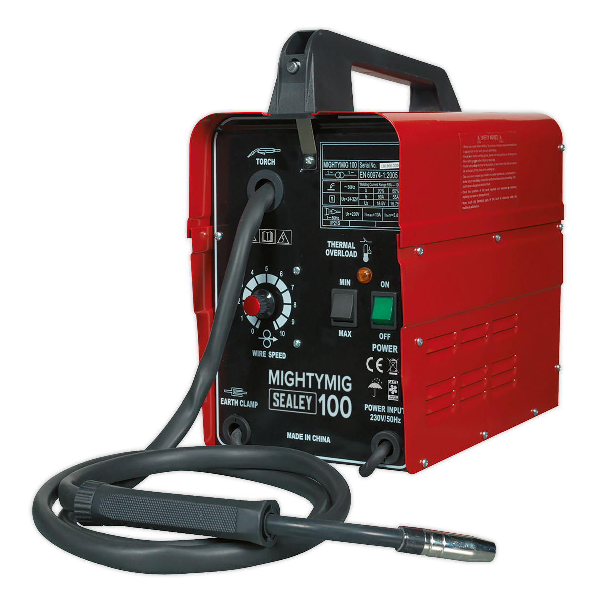 No-Gas MIG Welder 100A 230V