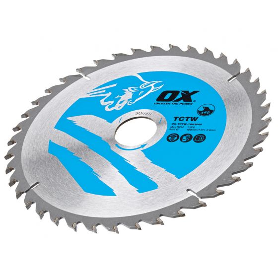 OX Wood Cutting Circular Saw Blade 300/30mm, 80 Teeth ATB