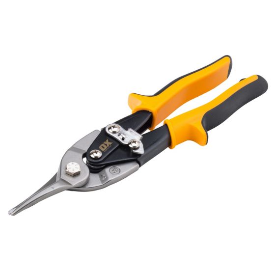 OX Pro Heavy Duty Aviation Snips Straight Cut (Yellow)